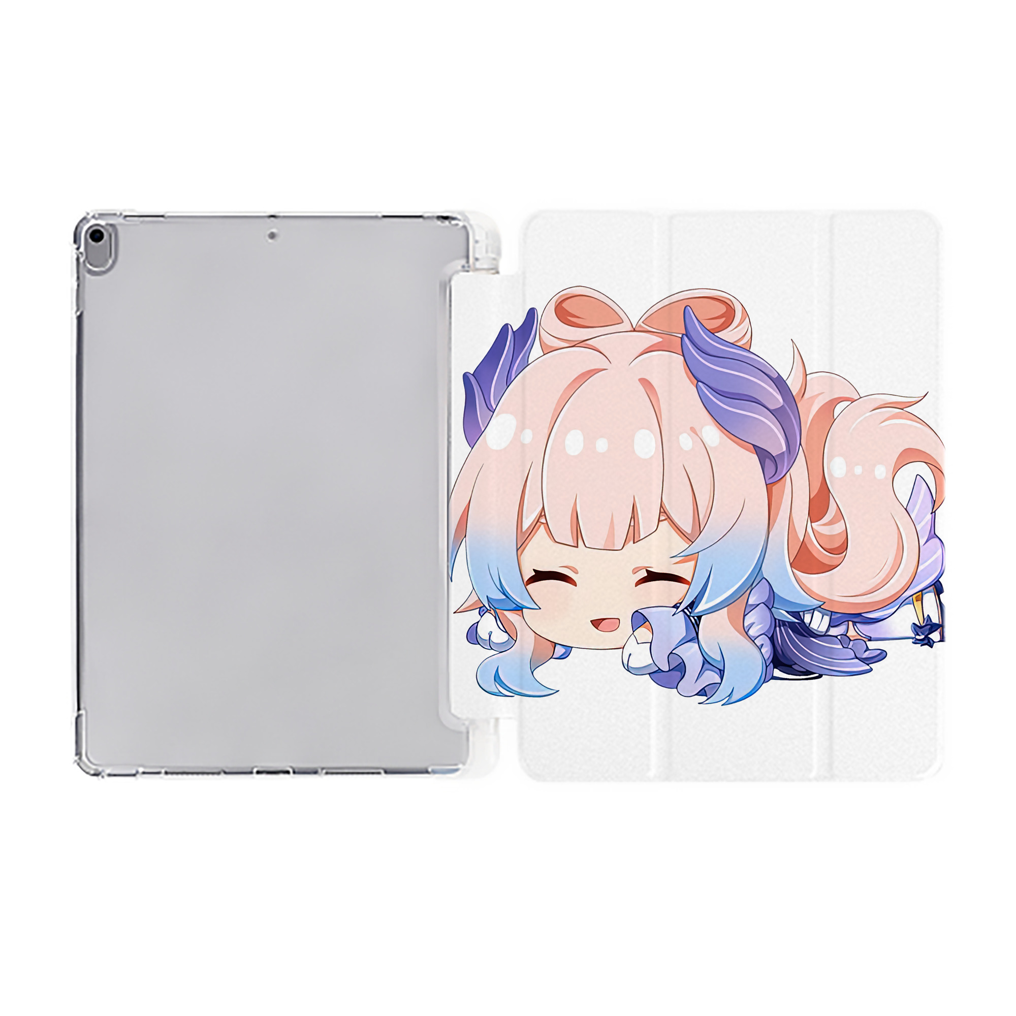 げんし神 珊瑚宮心海 サンゴノミヤ・ココミ genshin Sangonomiya Kokomi IPad ケース ペン収納付き 三つ折りスタンド PUレザー×シリコン 対応機種9.5/10.5/10.9インチ